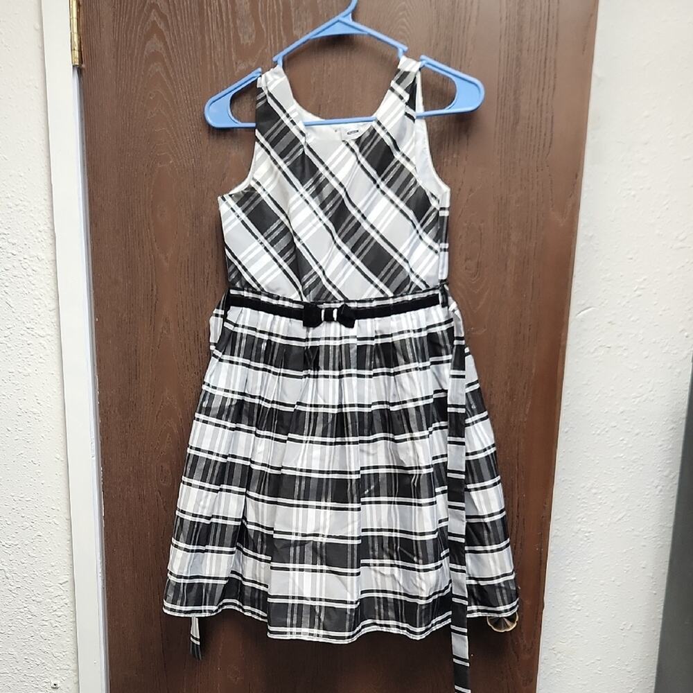 Jona Michelle Black and White Plaid Dress